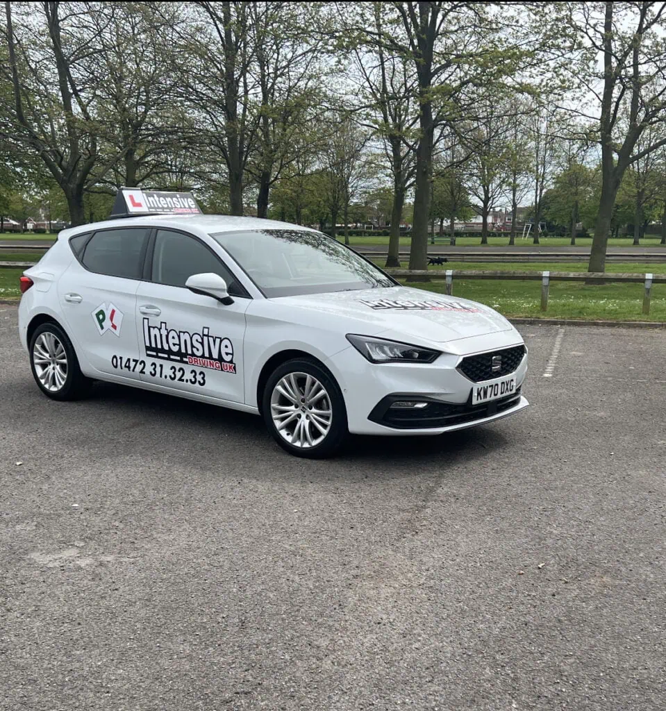 driving lessons louth Professional driving school car for intensive driving courses in the UK.