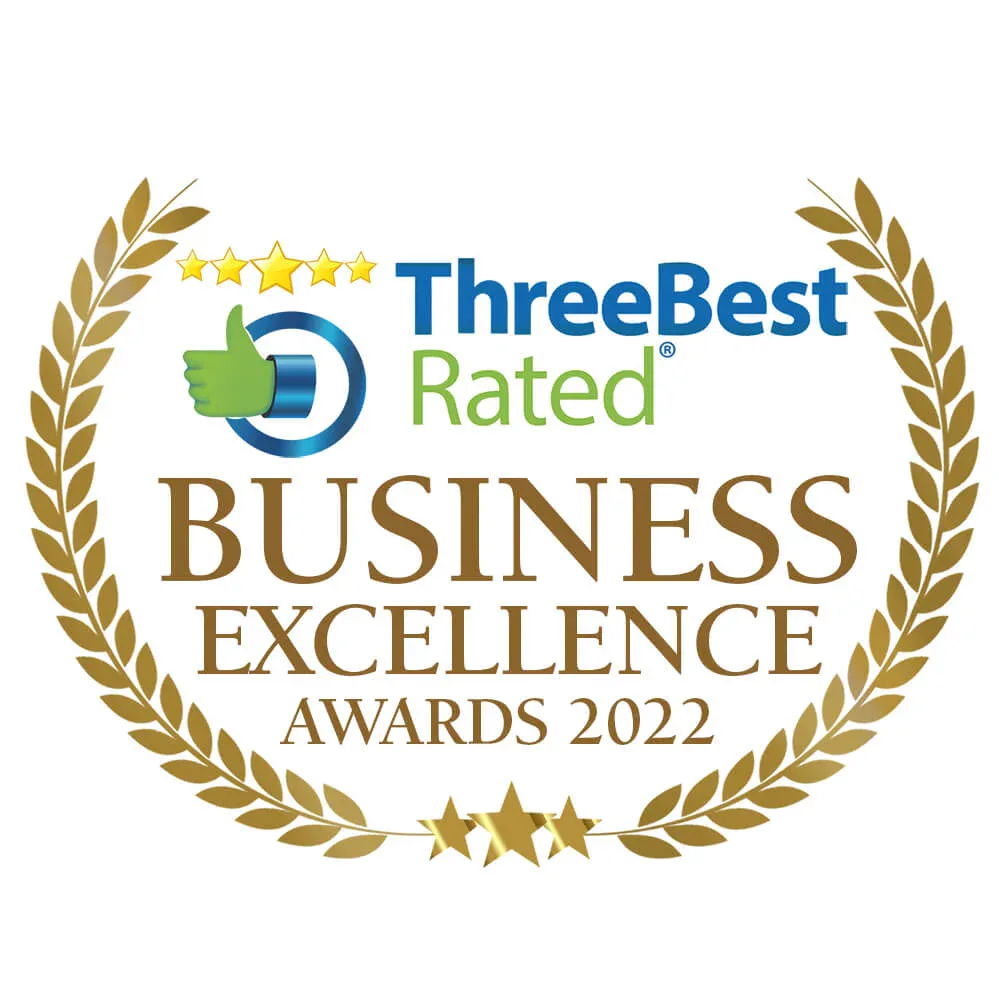 3-star review badge for intensive driving courses in the UK, recognised for business excellence and rated highly by customers.